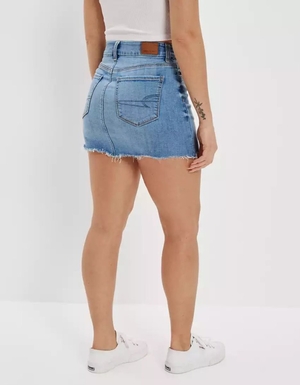 Jupes American Eagle AE High-Rise Curvy Denim Mini Lavage Femme | GFT-27039393